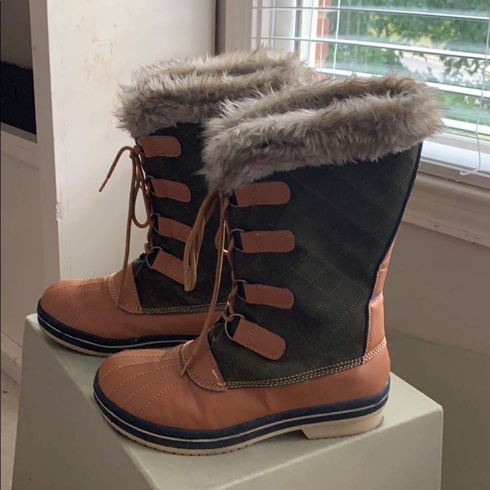 Fur lined boots